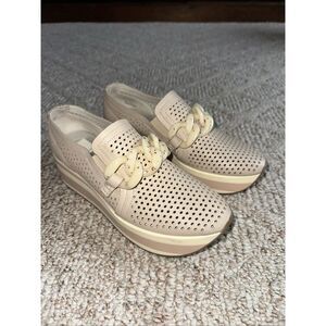 Womens Dolce Vita Jhenee‎ Shoe Sneaker Sand Platform  Loafer Perforated Sz 7.5